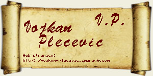Vojkan Plećević vizit kartica